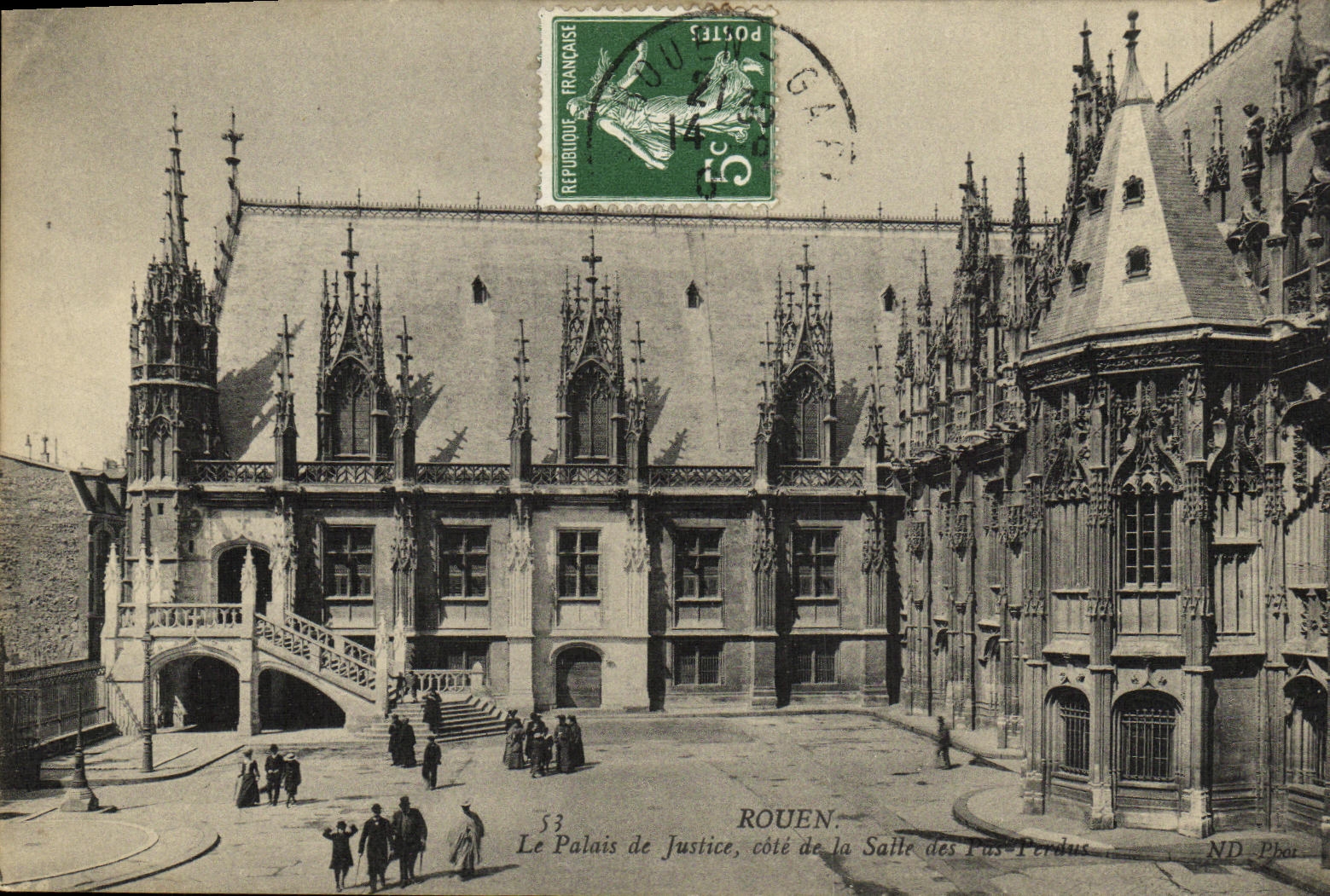 CPA Rouen Le Palais de Justice Cote de la Salle des pas perdus
