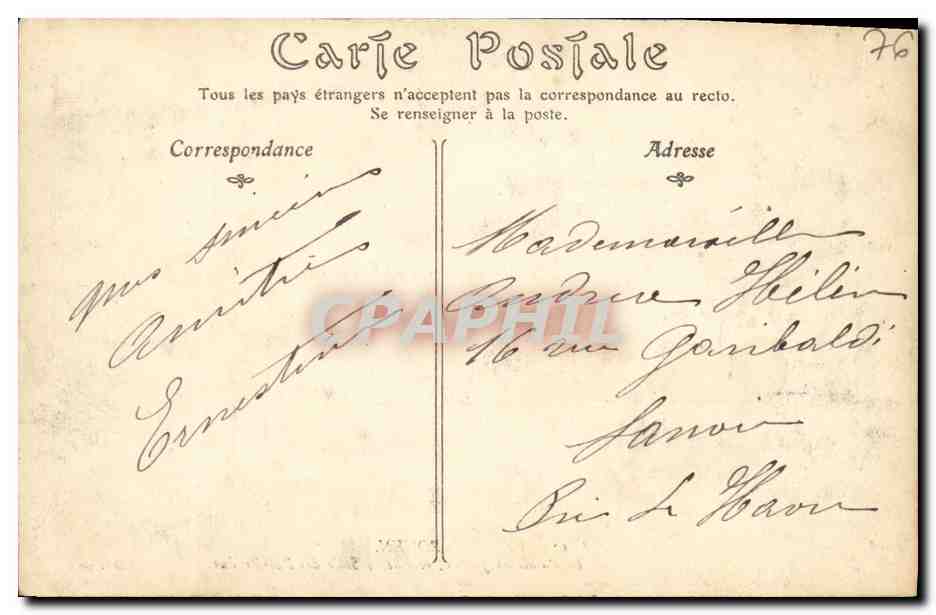 CPA Rouen Le Palais de Justice Cote de la Salle des pas perdus — Rückseite