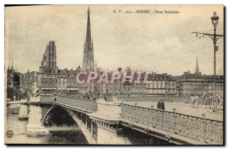 CPA Rouen Pont Boieldieu
