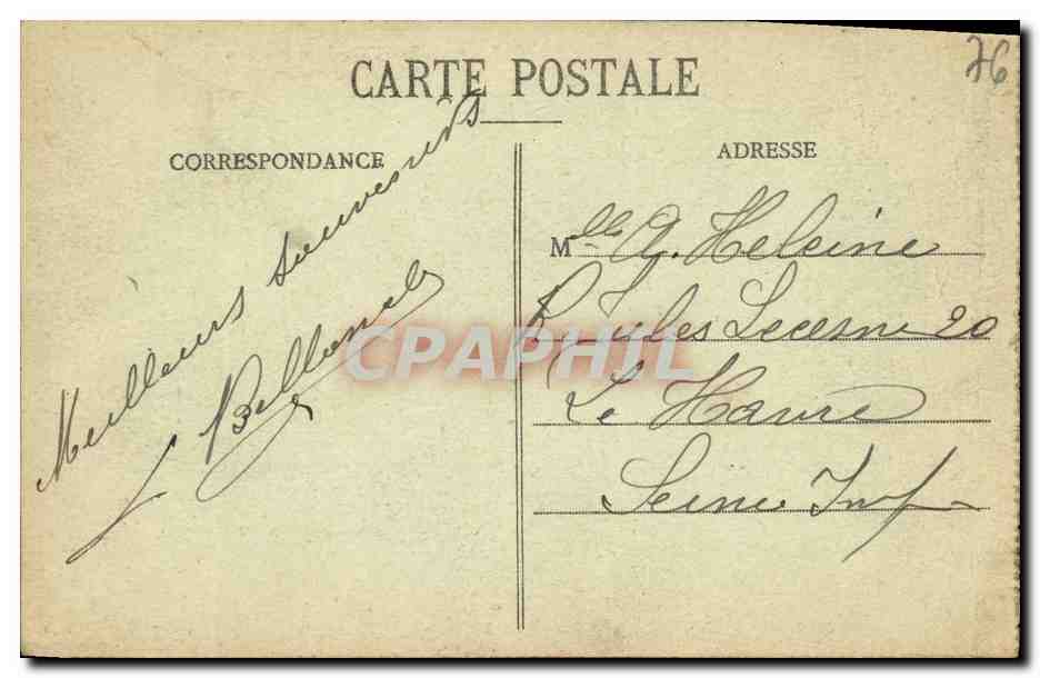 CPA Rouen Pont Boieldieu — Verso