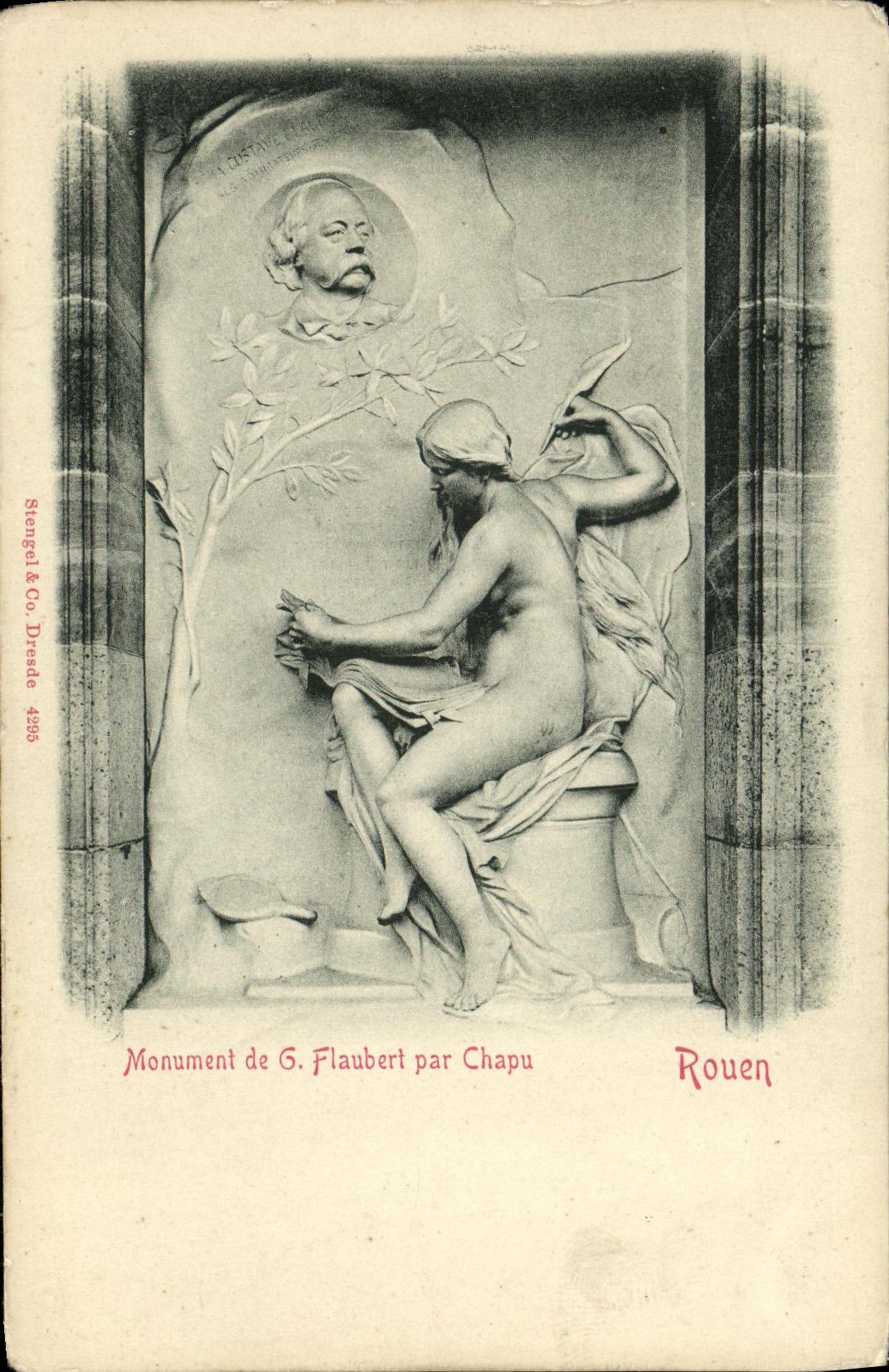 CPA Rouen Monument de Gustave Flaubert par Chapu 