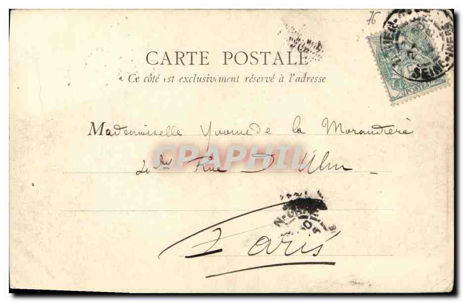 CPA Rouen Buste de Flaubert Au Square Solferino — Verso