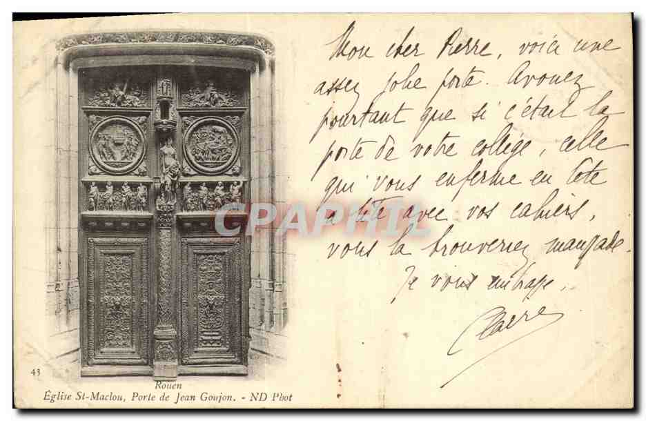 CPA Rouen L Eglise Saint Maclou Porte de Jean Goujon