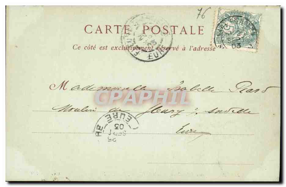 CPA Rouen Square Saint Ouen Abside de L Eglise — Verso