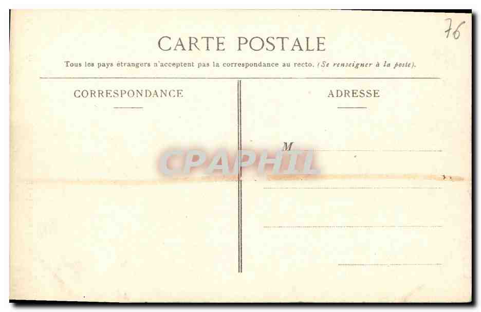 CPA Rouen Eglise St Vincent La Rue Haranguerie — Rückseite