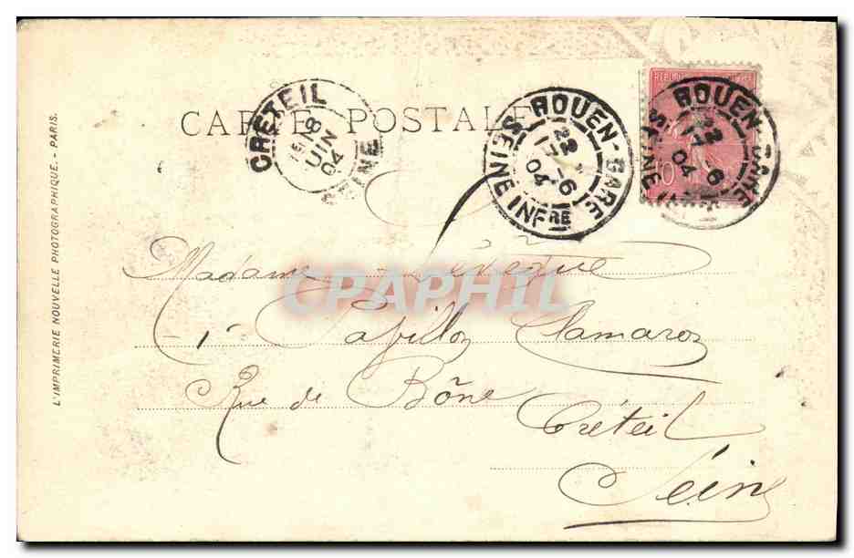 CPA Rouen Vue Generale et Saint Ouen — Rückseite