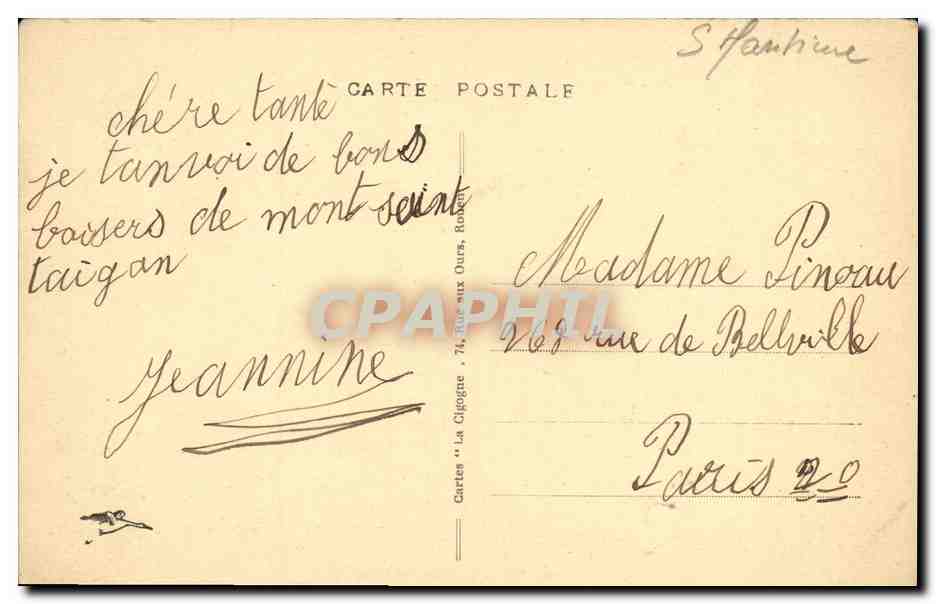 CPA Rouen Pont Boieldieu Bateau — Rückseite