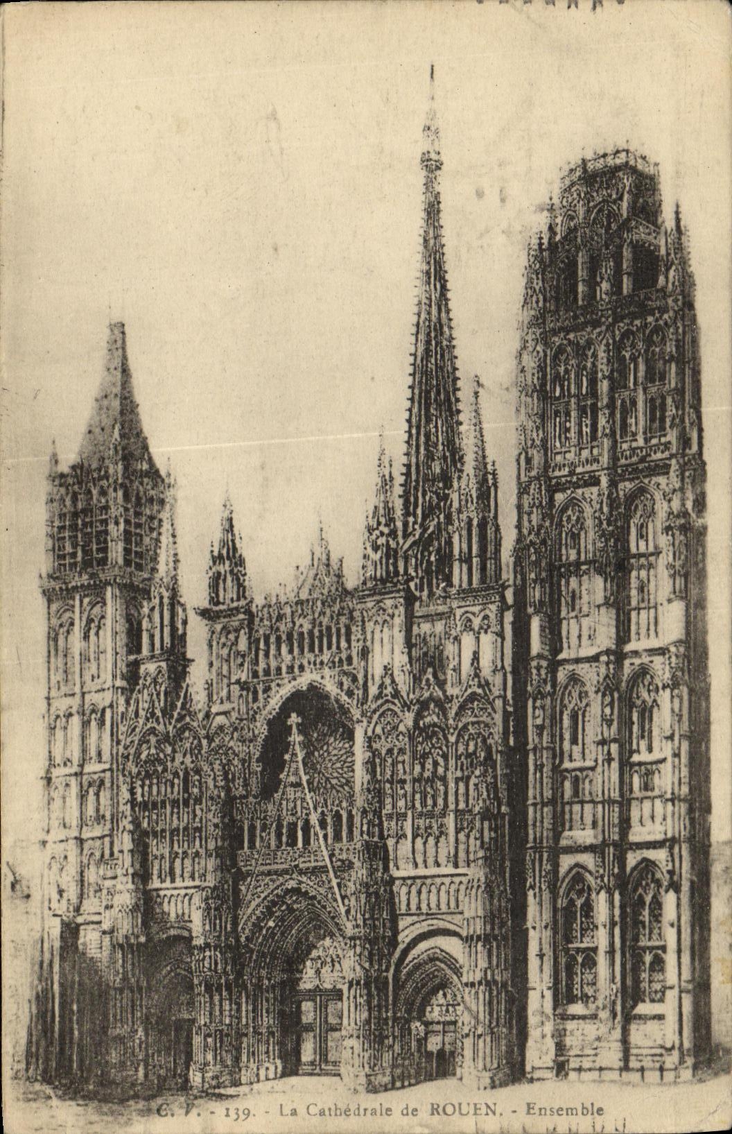 CPA Rouen La Cathedrale de Rouen Ensemble