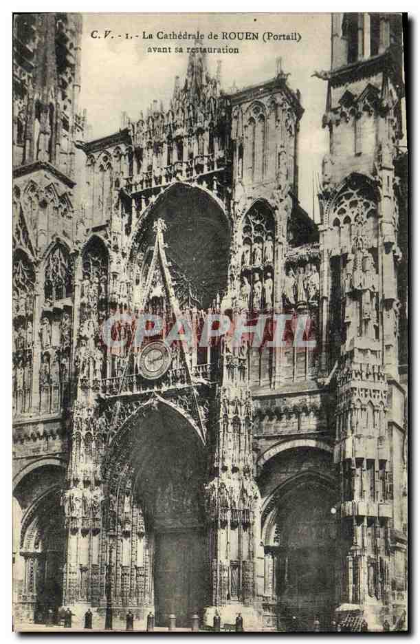 CPA Rouen La Cathedrale Avant Sa Restauration