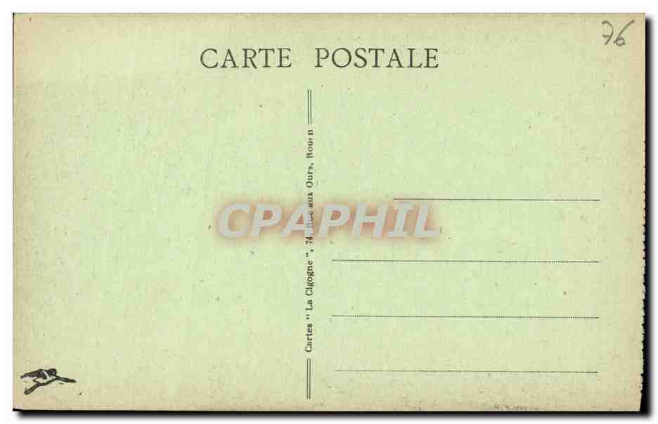 CPA Rouen Hotel Bourgtheroulde Cour Interieure — Verso