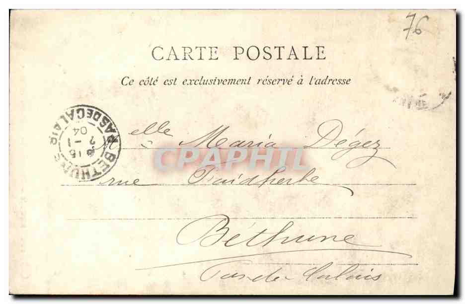 CPA Rouen Fontaine de la Grosse Horloge — Verso