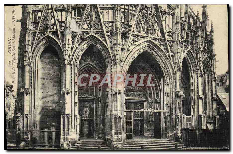 CPA Rouen Portail de l eglise Saint Maclou