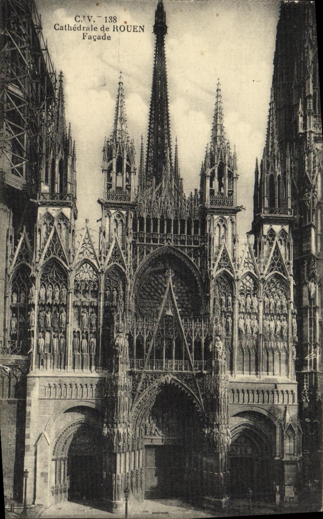 CPA Rouen Cathedrale de Facade