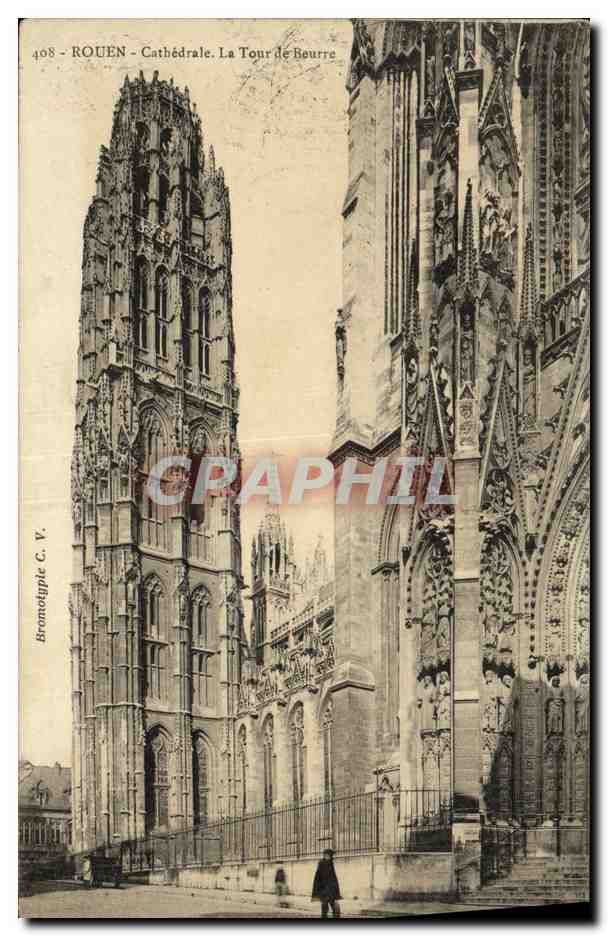 CPA Rouen Cathedrale La Tour de Beurre