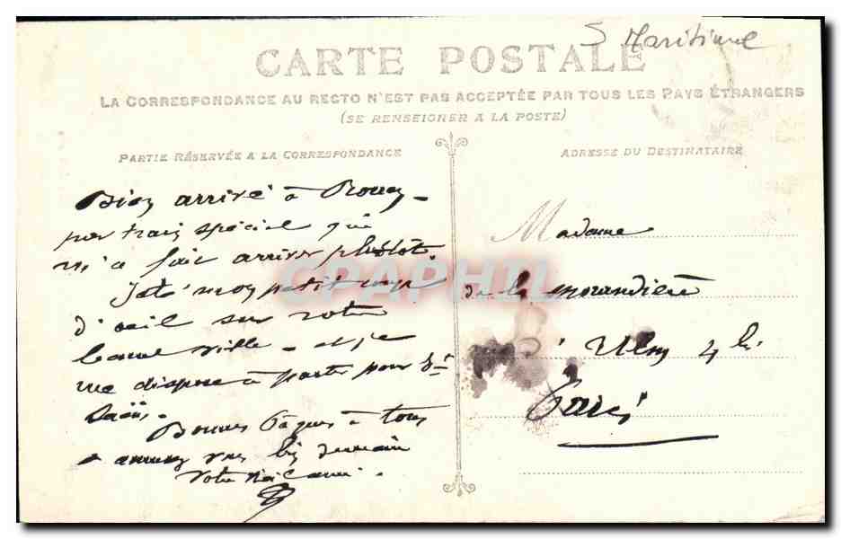 CPA Rouen Le Christ de la Salle Des Assises — Verso