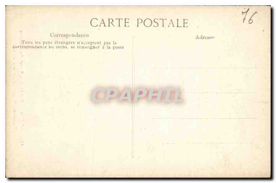 CPA Rouen Cathedrale Portail des Libraires Hercule luttant avec un lion — Verso