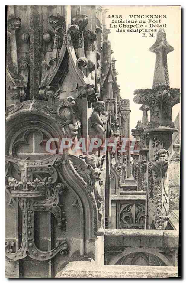 Vincennes — Intérieur du Fort, La Chapelle — Détail des sculptures — E.M. n°4538