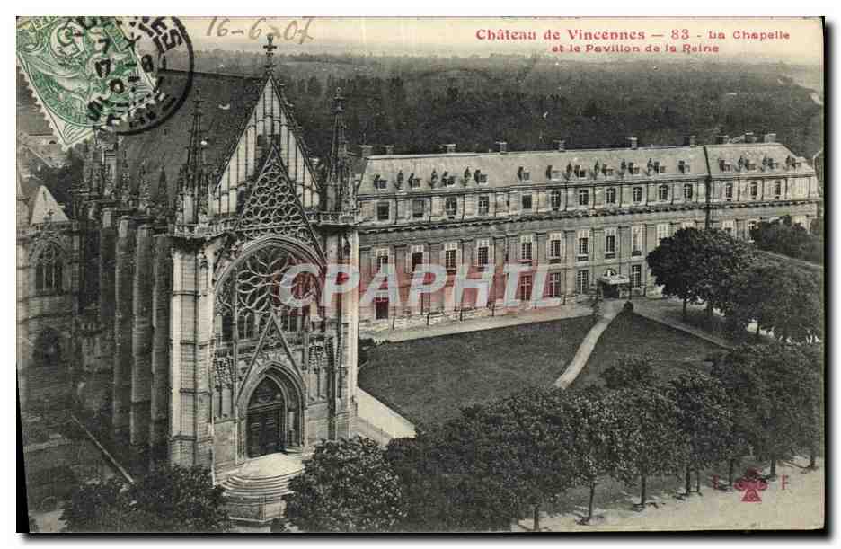 CPA Vincennes Chateau et le Pavillon de la Reine