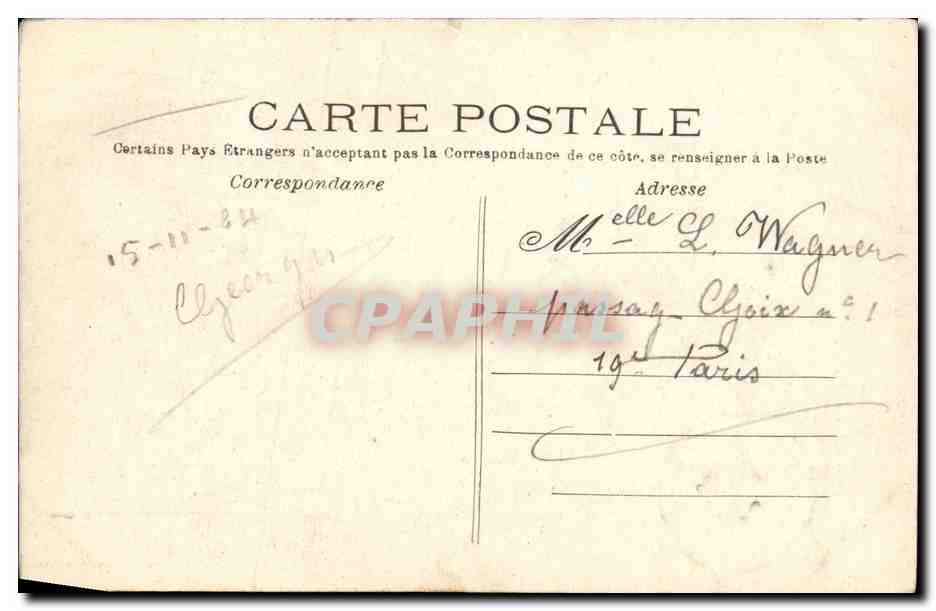 CPA Vincennes Le Donjon Enfants — Rückseite