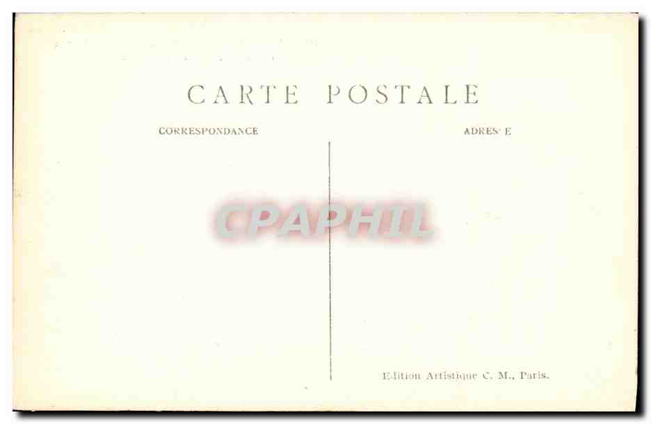 Vincennes — Les Fossés du Château et Porte de Sortie sur le Bois — C.M. n°103 — Verso