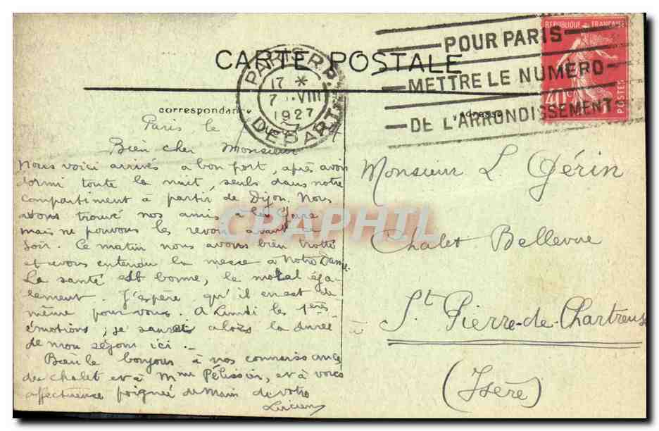 PARIS — Le Panorama des Sept Ponts — C. M. n°141 — Back