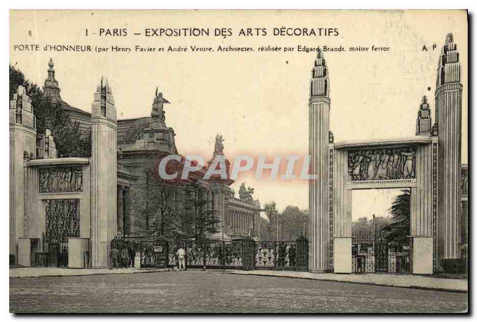 CPA Paris Exposition Des Arts Decoratifs Porte d honneur 