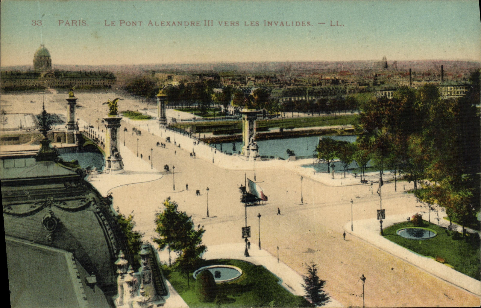 CPA Paris Le pont Alexandre III vers les Invalides