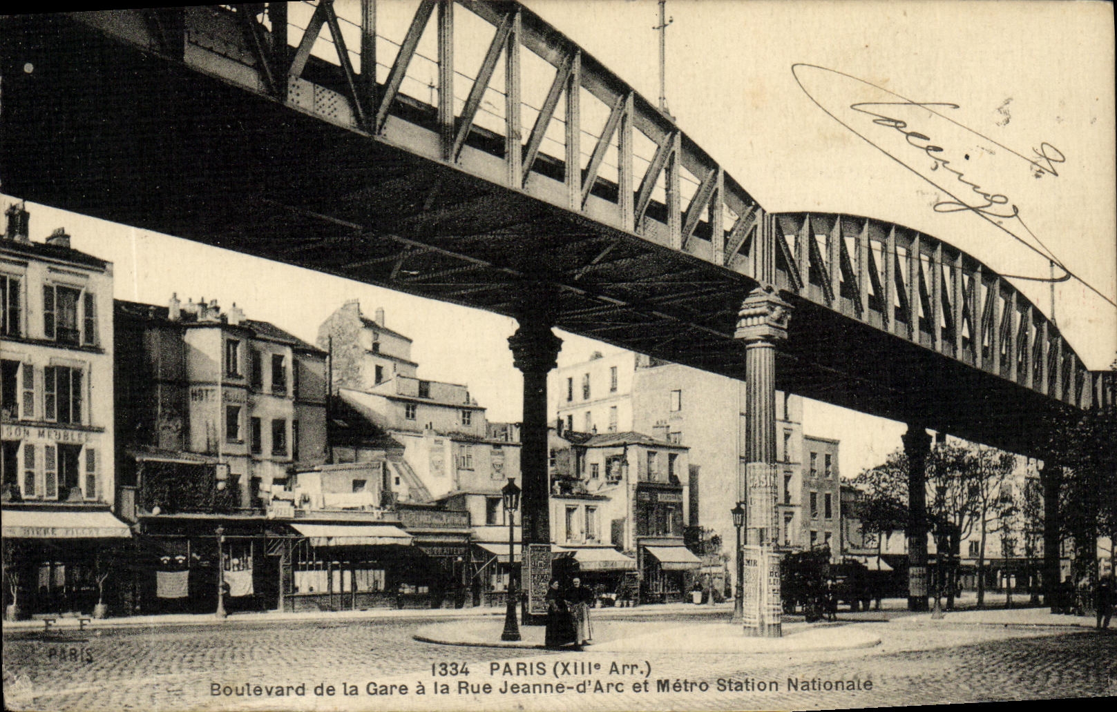 CPA Paris Boutevard de la Gare a la Rue Jeanne d Arc et Metro Station Nationale