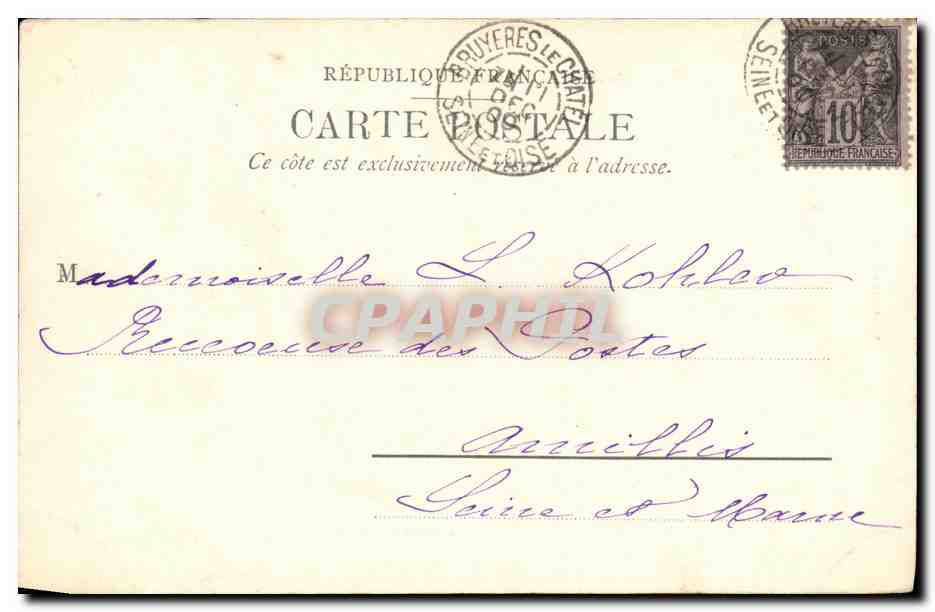 CPA Paris Trianon Hameau de la Reine Presbyiere — Verso