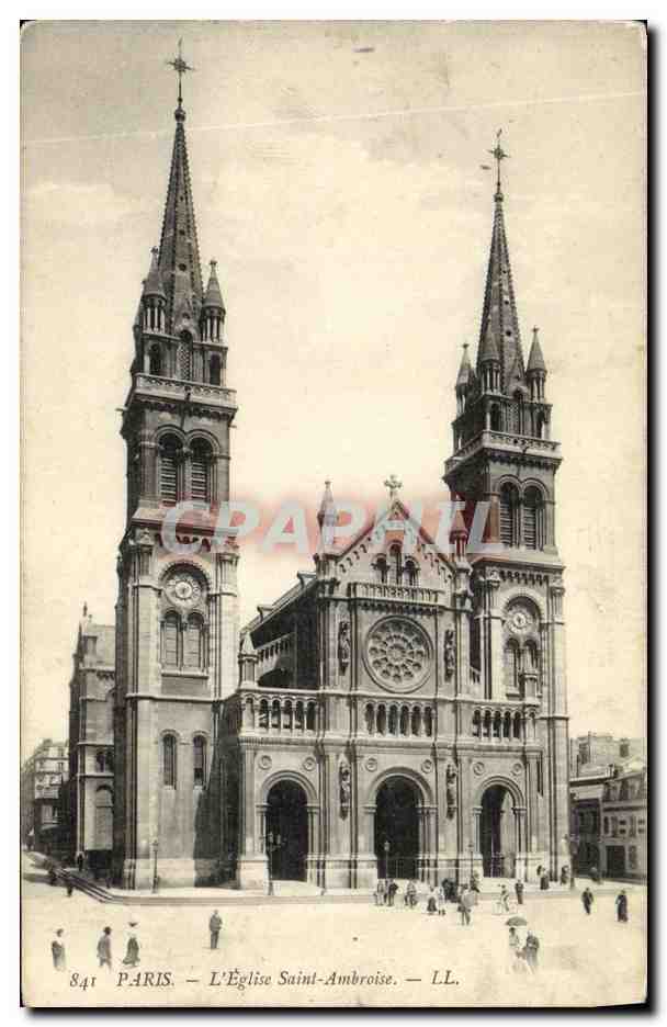CPA Paris Eglise Saint Ambroise