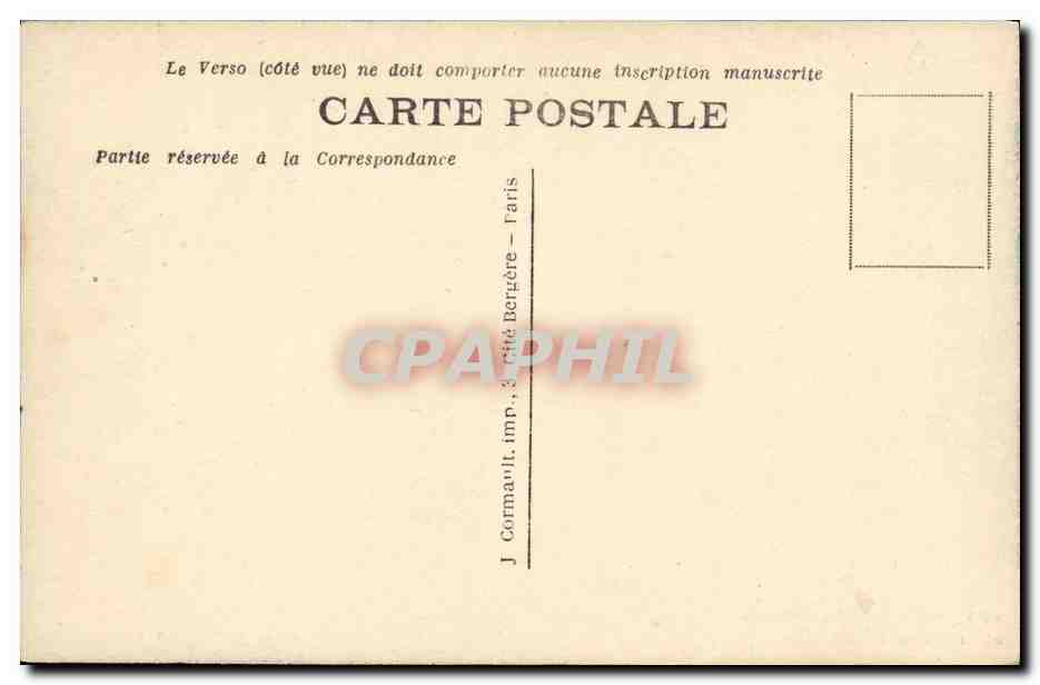 CPA Paris Le Boulevard et la Porte St Martin — Verso