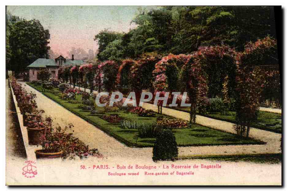 CPA Paris Bois de Boulogne La Roseraie de Bagatelle