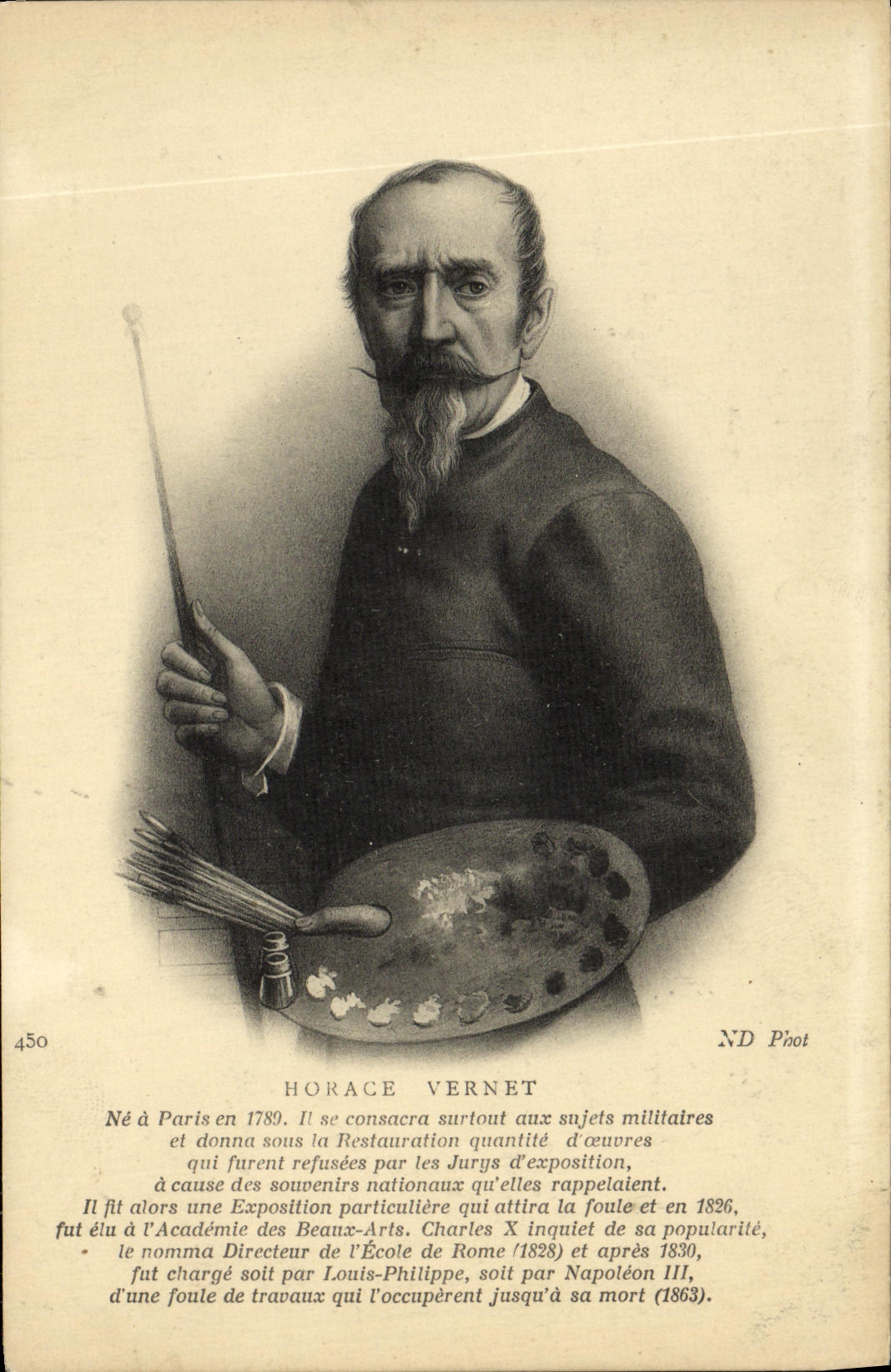 CPA Horace Vernet Peintre 