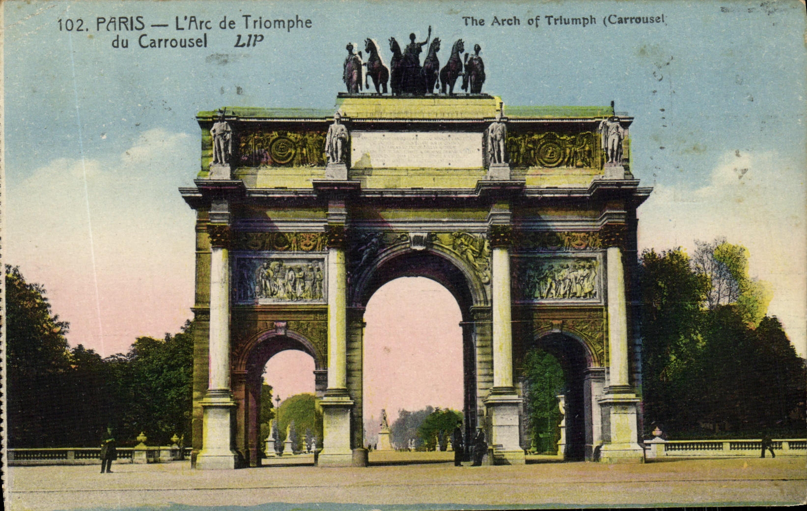 CPA Paris L Arc de Triomphe Carrousel