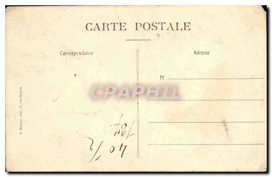 CPA Paris Inondation de Janvier 1910 L octroi du port Saint Nicolas — Rückseite