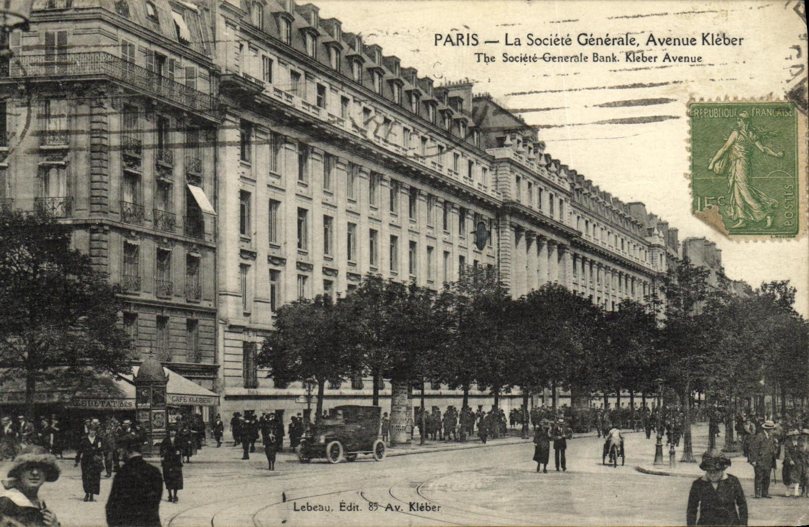 CPA Paris La Societe Generale Avenue Kleber