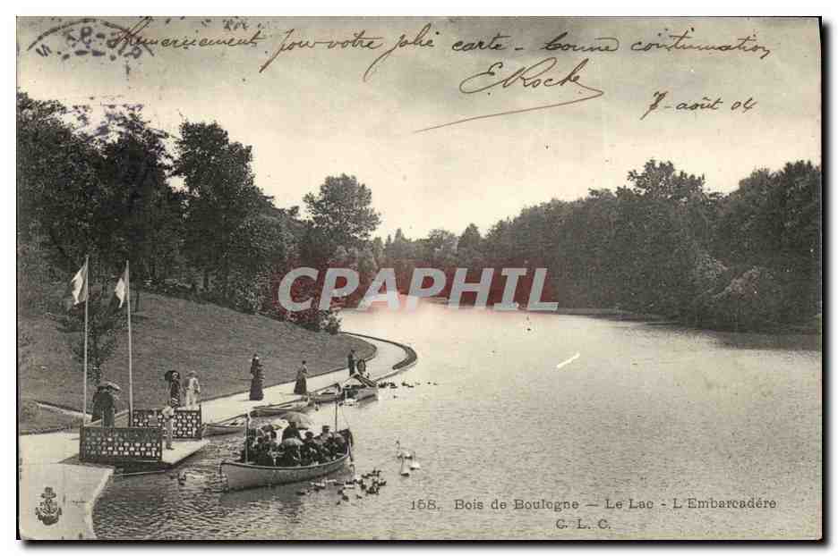 CPA Paris Bois de Boulogne Le Lac L Embarcadere