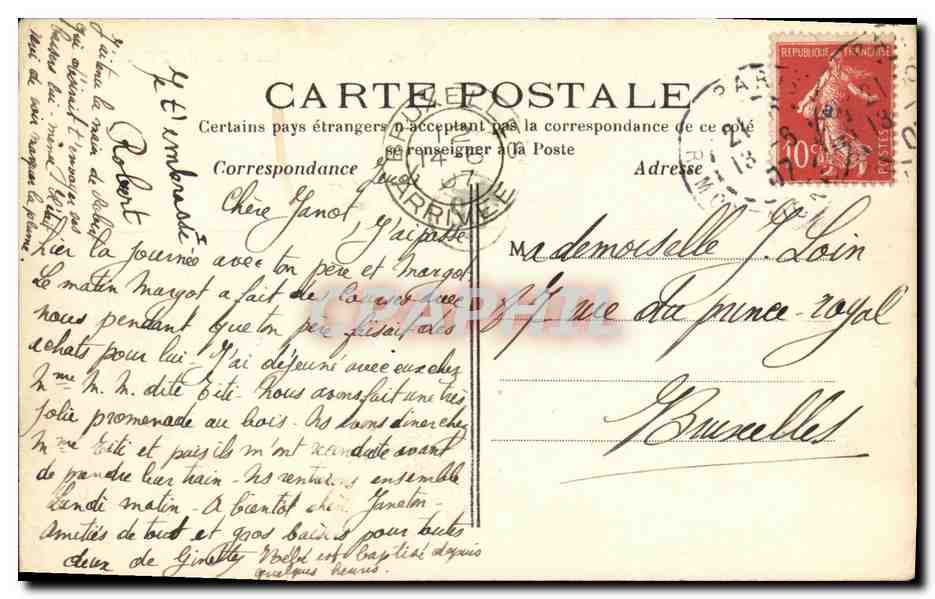 CPA Paris La Gare de L Est — Rückseite