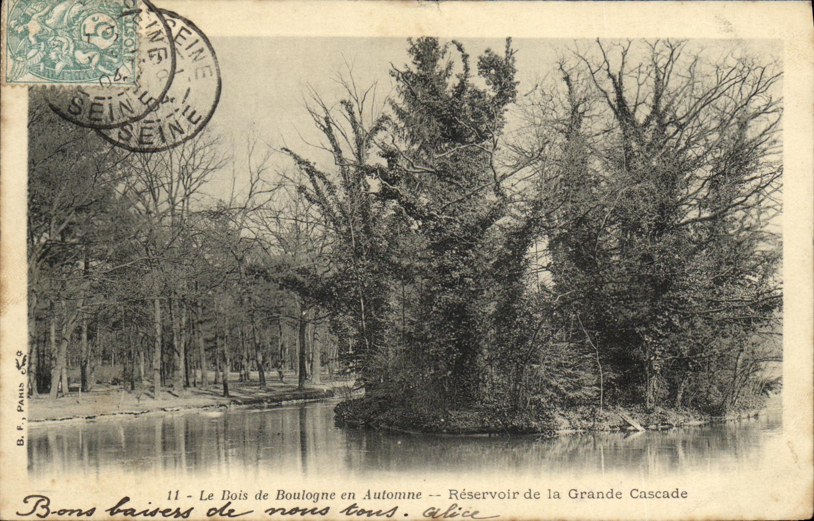 CPA Paris Le Bois de Boulogne en Automne Reservoir de la Grande