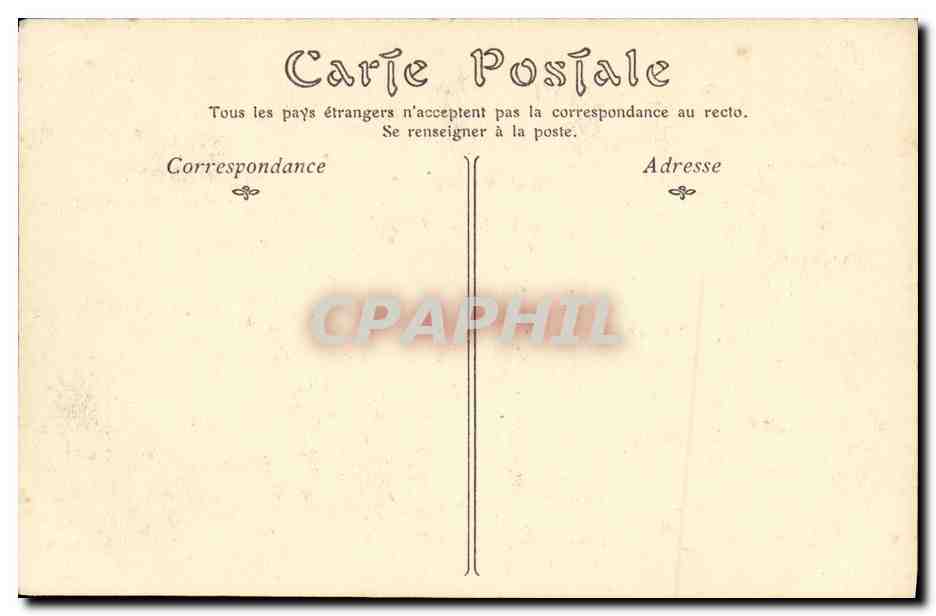 CPA Paris Le Bois de Boulogne Chateau de Bagatelle — Rückseite