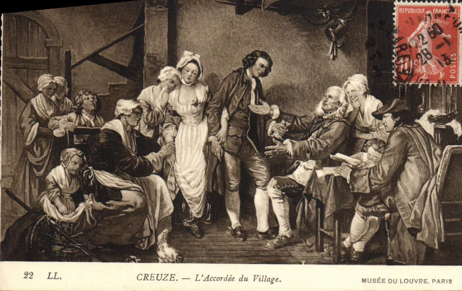 CPA Creuze L Accordee Du Village Musee du Louvre Paris 