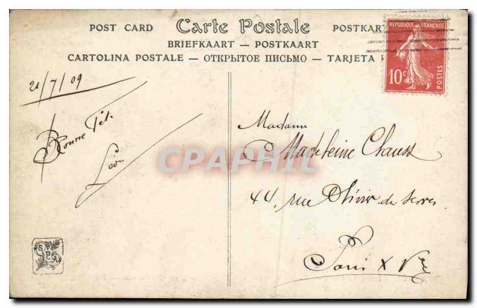 CPA Salon de 1909 Le Pre Catelan Bois De Boulogne — Verso