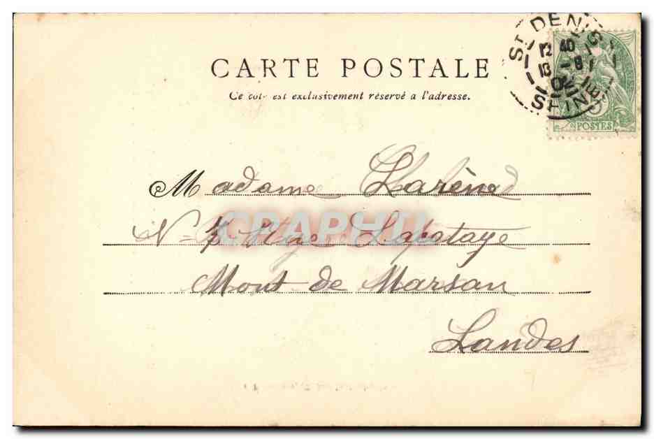 Saint-Denis — Tombeau de Marie-Antoinette dans la crypte de la Basilique — F. Poutderat, Paris, n° 455 — Reverso
