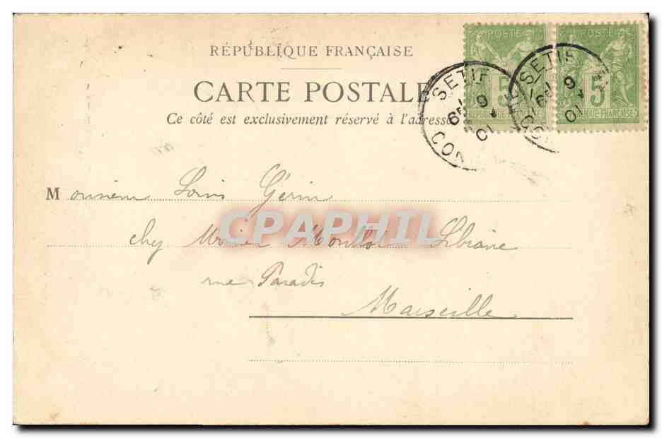 CPA Paris Exposition universelle 1900 Les pavillons de la navigation de comemrce — Rückseite