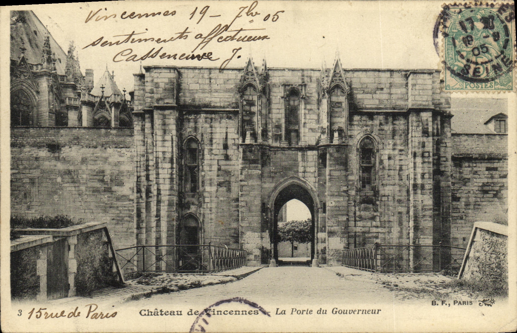 CPA Chateau de Vincennes La Porte du Gouverneur 