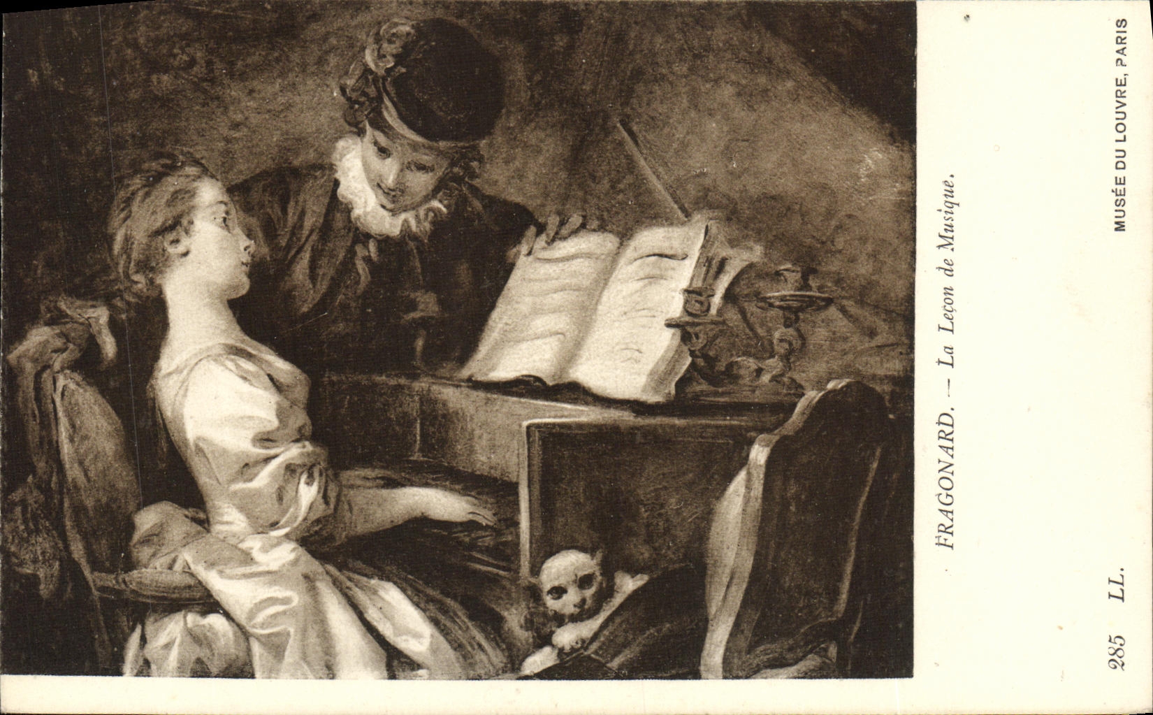 CPA Fragonard La Lecon de Muisque Musee du Louvre Paris 