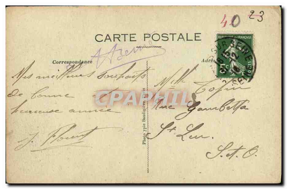 St-Denis — Le Bassin du Canal — J.F. — 134 — Rückseite