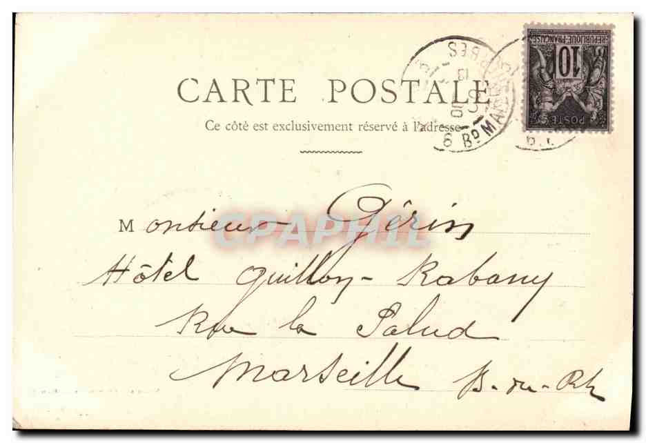 Vue d'ensemble du Trocadéro — Exposition Universelle 1900 — Dambuyant et Gulgward, édit. — Achterkant