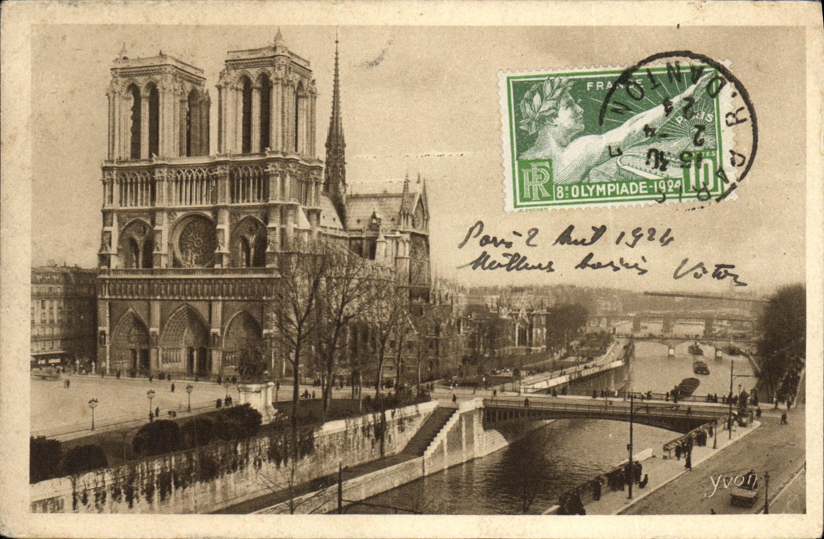 CPA Paris En Flanant vue Panoramique de Notre Dame et de la Seine 