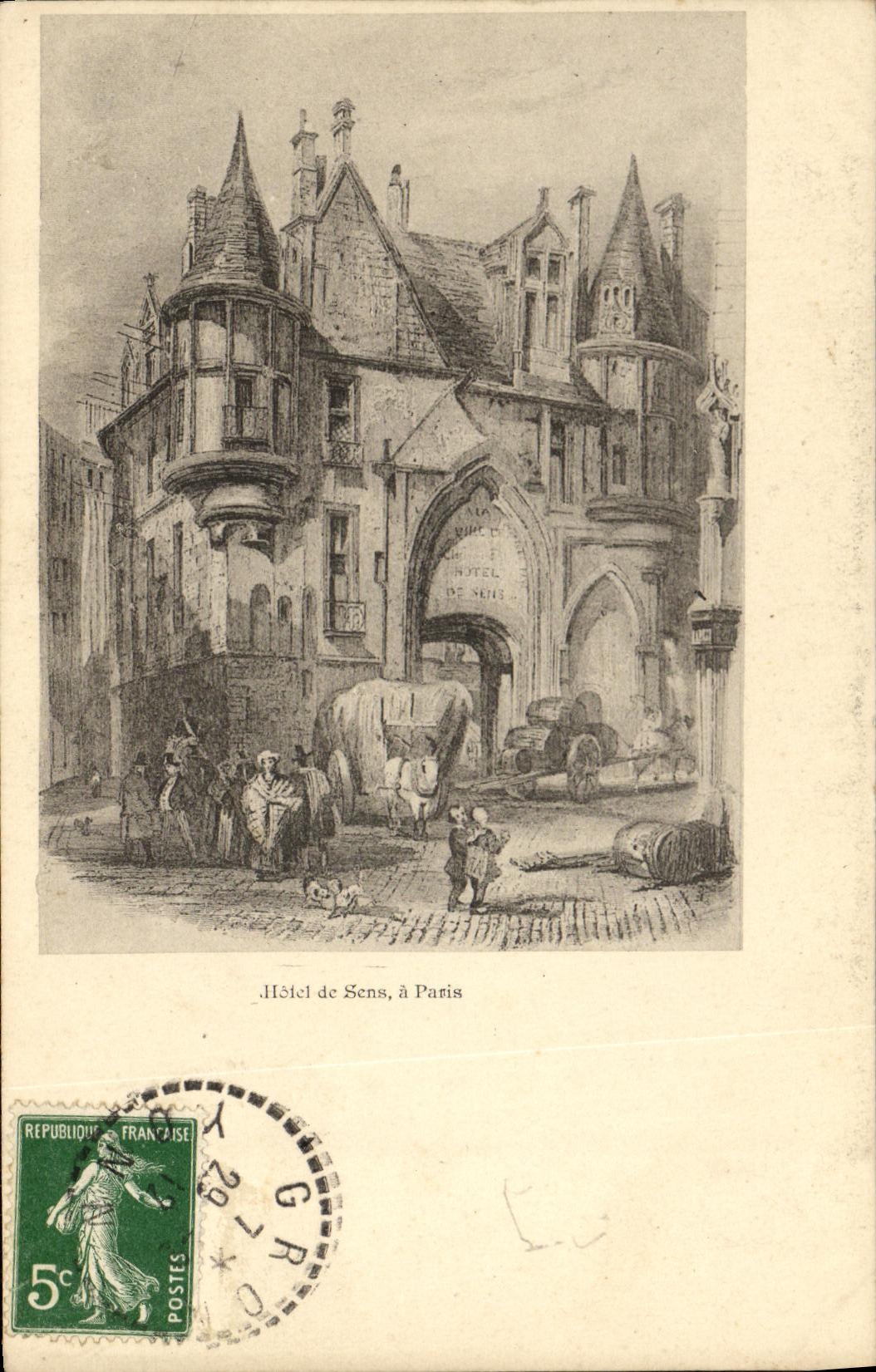 CPA Hotel de Sens a Paris 